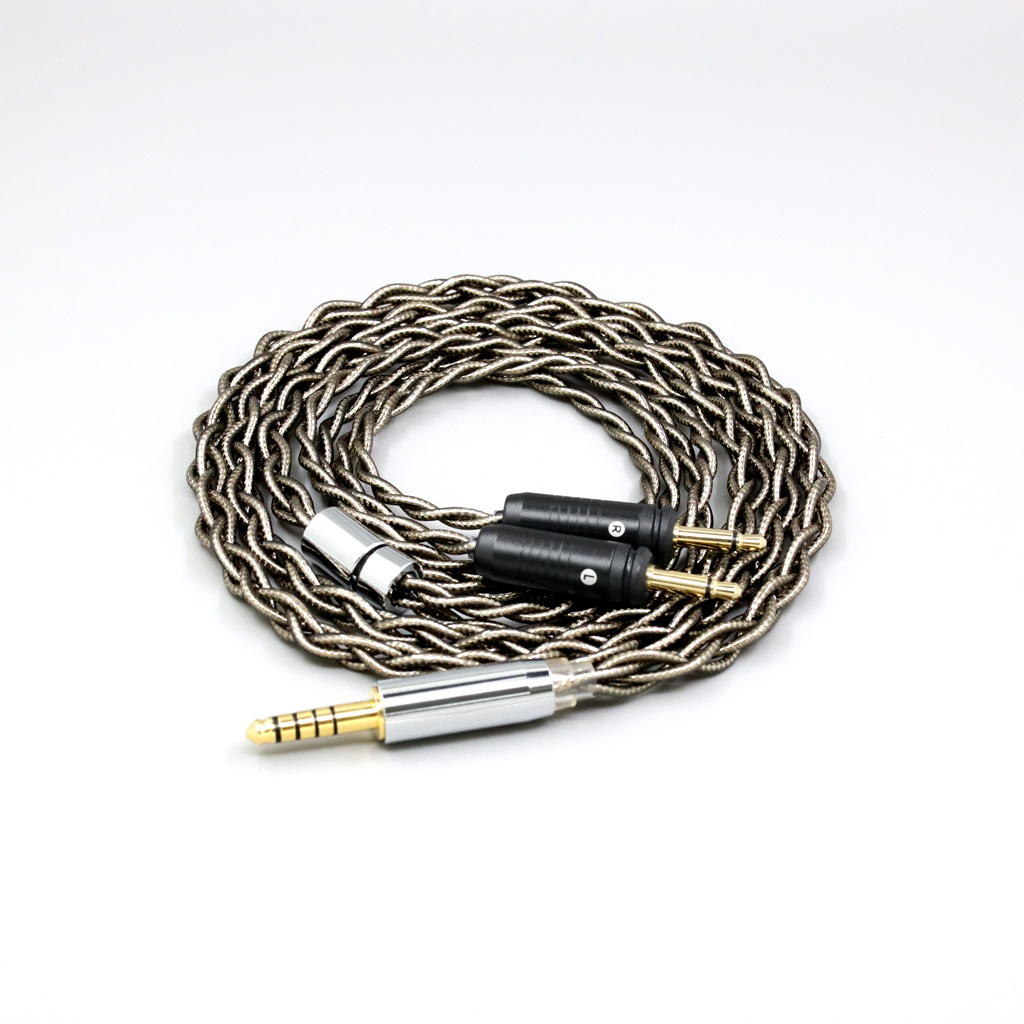 99% Pure Silver Palladium + Graphene Gold Earphone Cable For Focal Clear Elear Elex Elegia Stellia Dual 3.5mm headphone plug