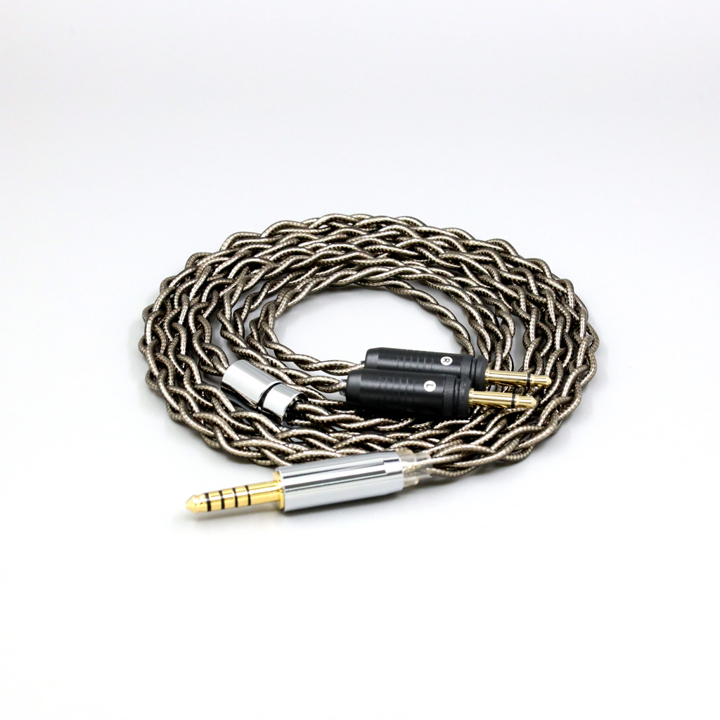 99% Pure Silver Palladium + Graphene Gold Earphone Cable For Focal Clear Elear Elex Elegia Stellia Dual 3.5mm headphone plug