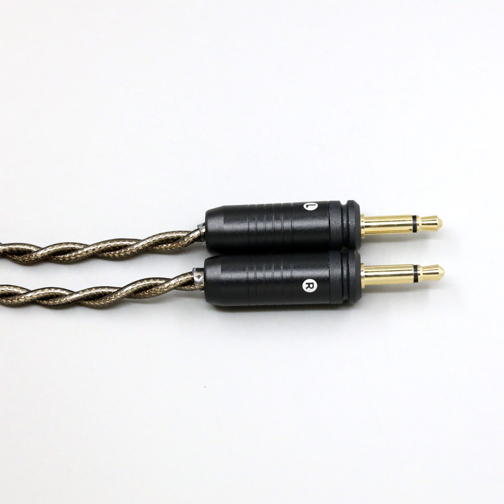 99% Pure Silver Palladium + Graphene Gold Earphone Cable For Focal Clear Elear Elex Elegia Stellia Dual 3.5mm headphone plug