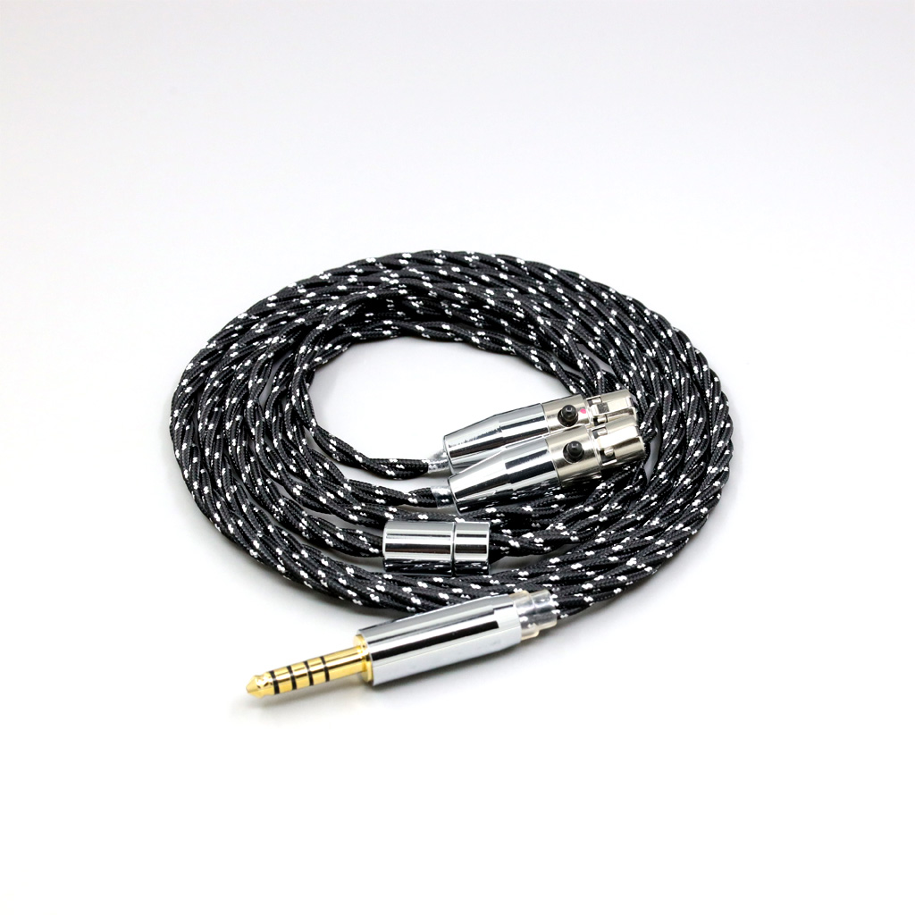 OCC Mixed OFC Twisting Nylon Earphone Cable For Abyss AB 1266 Phi TC Dual Mini xlr 3 pin head(amame) Headphone