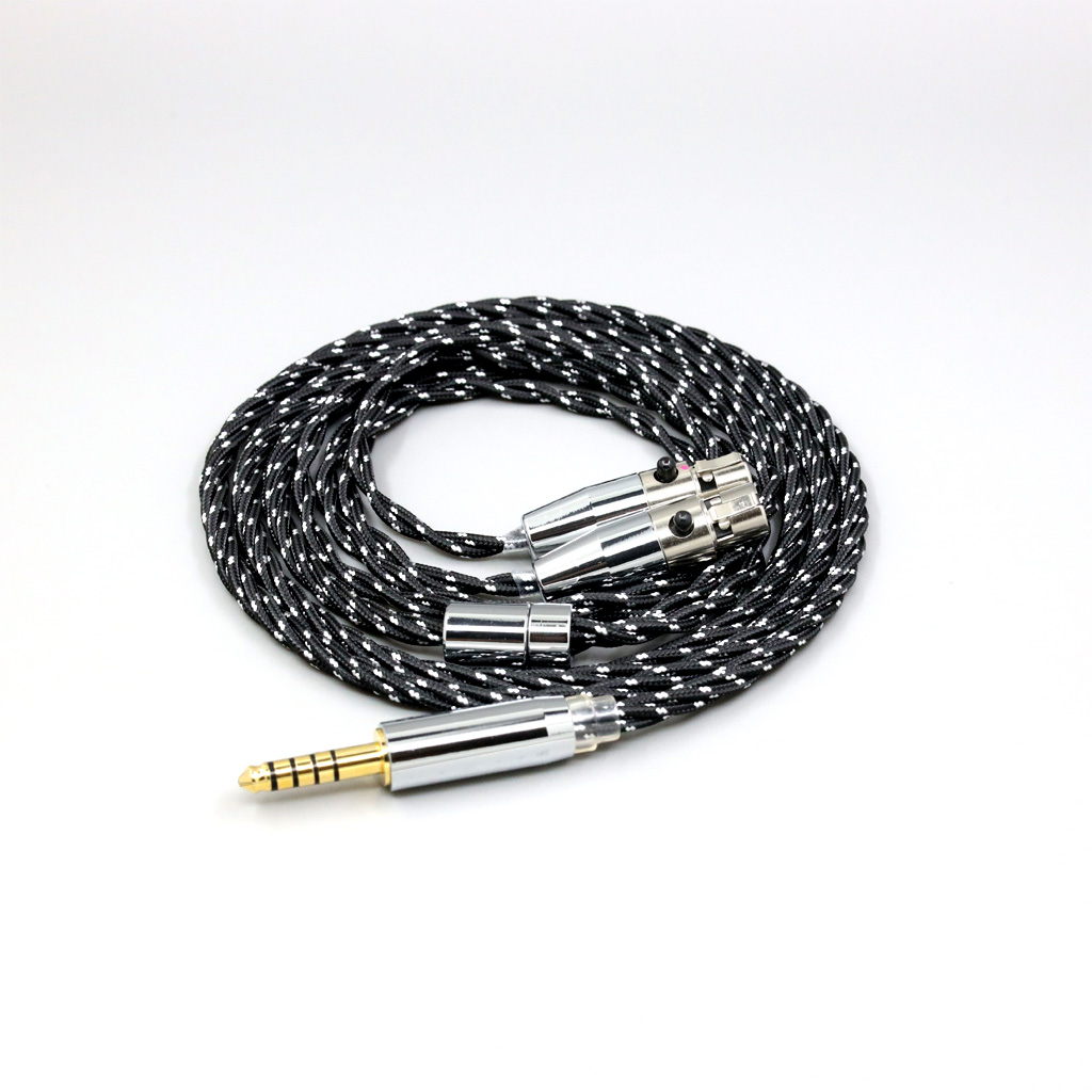 OCC Mixed OFC Twisting Nylon Earphone Cable For Abyss AB 1266 Phi TC Dual Mini xlr 3 pin head(amame) Headphone