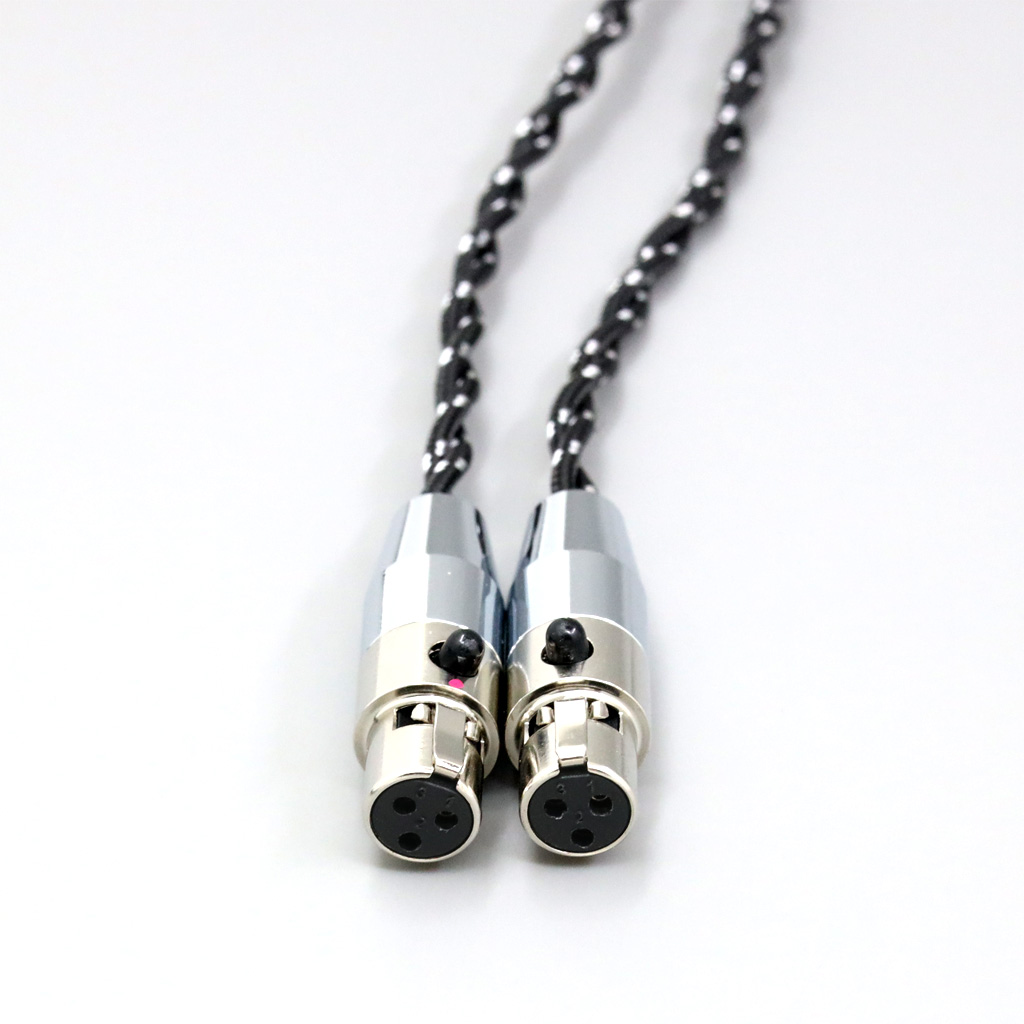 OCC Mixed OFC Twisting Nylon Earphone Cable For Abyss AB 1266 Phi TC Dual Mini xlr 3 pin head(amame) Headphone