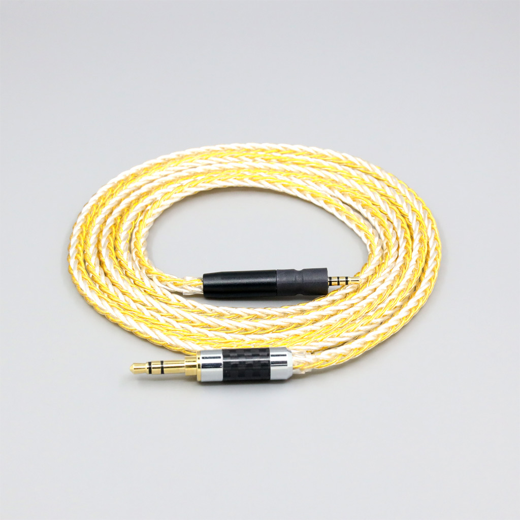8 Core Silver Gold Plated Earphone Cable For Sennheiser G4me Game One Zero PC 373D GSP 350 500 600 Headset Headphone
