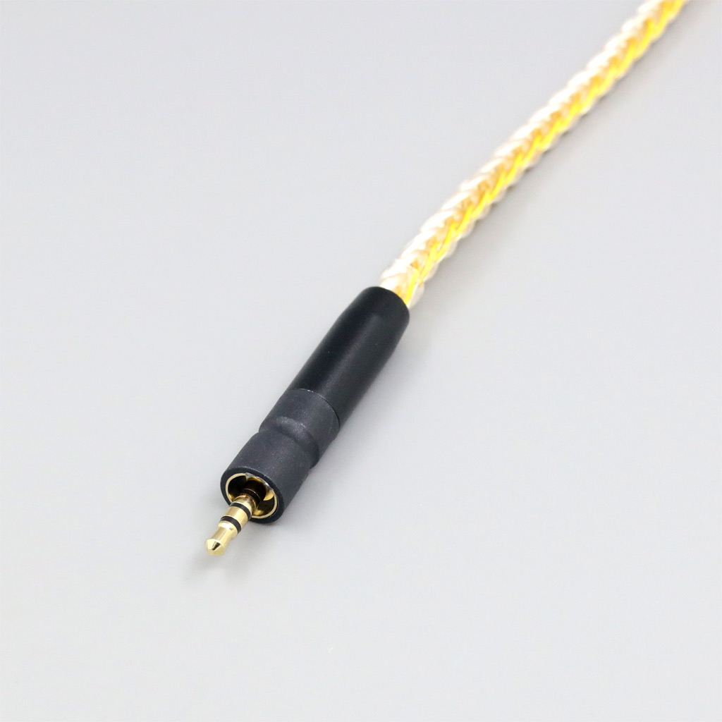 8 Core Silver Gold Plated Earphone Cable For Sennheiser G4me Game One Zero PC 373D GSP 350 500 600 Headset Headphone