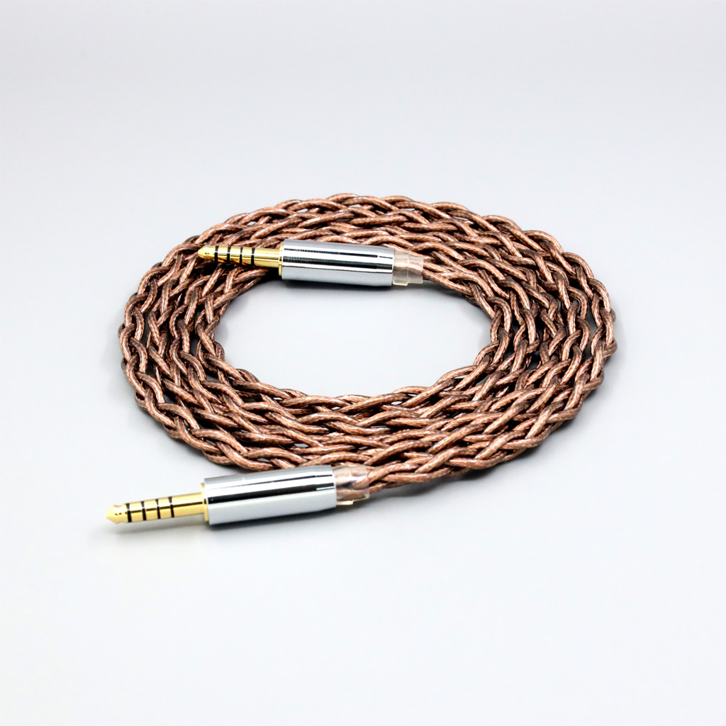 99% 24k Gold 7n Pure Silver Graphene Shield Earphone Cable For 0.15m 4.4mm Male to Male GND Connected Version
