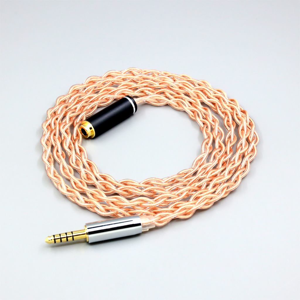 4 Core Litz HiFi-OFC Earphone Braided Cable For 4.4mm Male To 4.4mm Female