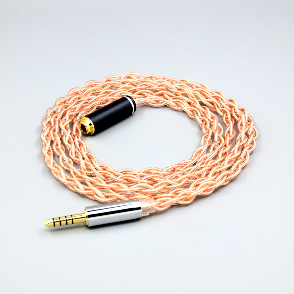 4 Core Litz HiFi-OFC Earphone Braided Cable For 4.4mm Male To 4.4mm Female