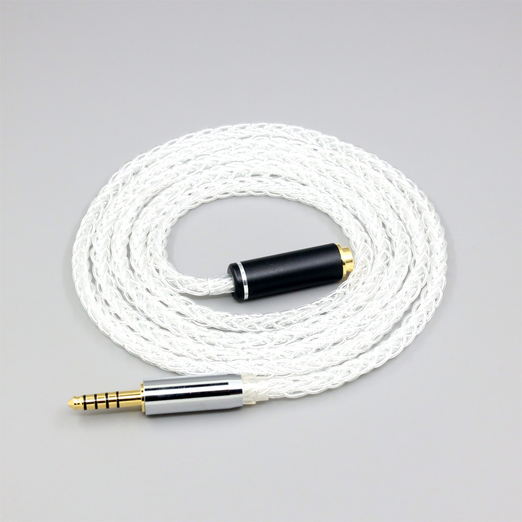 8 Core 99% 7n Pure Silver Palladium Earphone Headphone Cable For 4.4mm Male To 4.4mm Female
