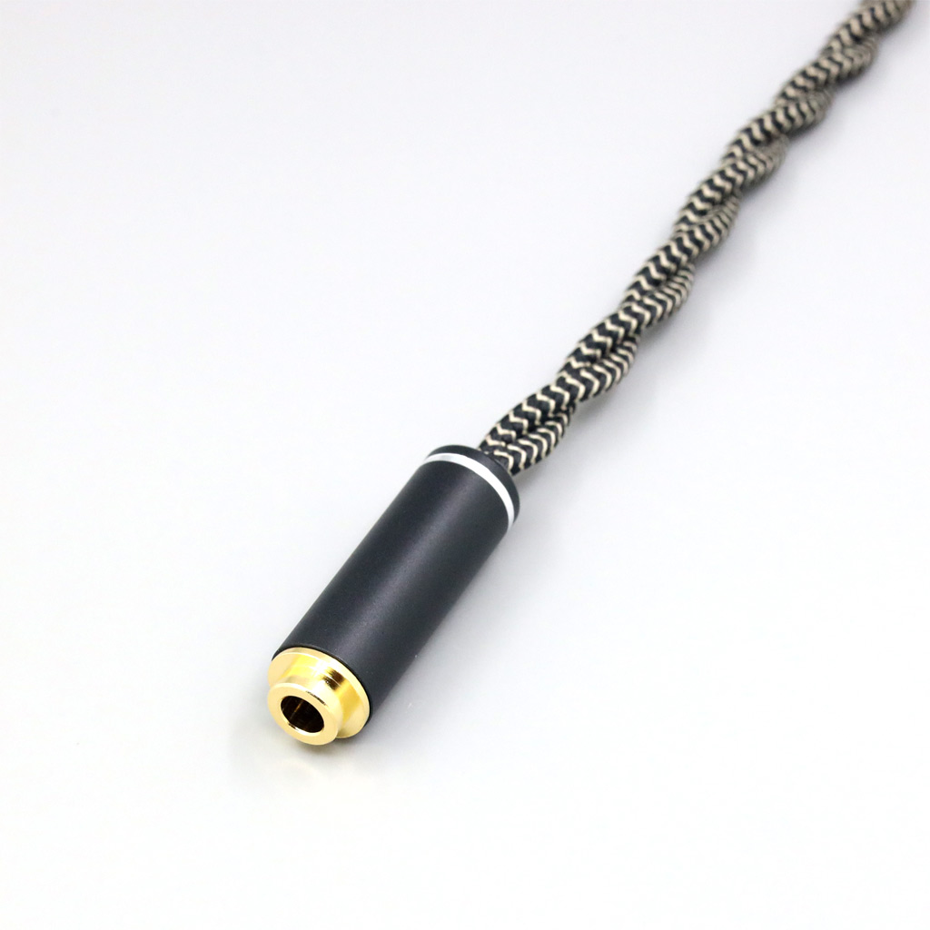 2 Core 2.8mm Litz OFC Earphone Shield Braided Sleeve Cable For 4.4mm Male To 4.4MM female Extension