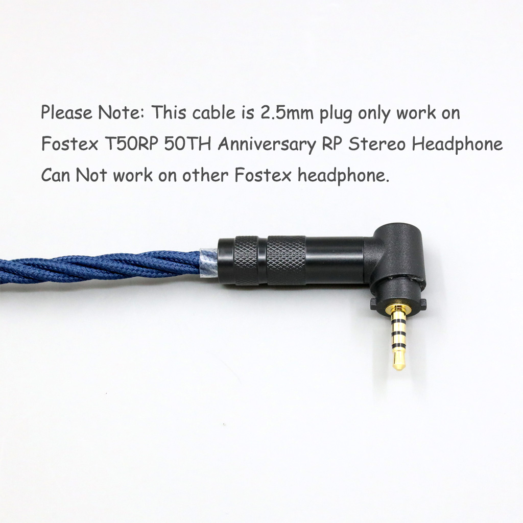 99% Pure Silver OCC Graphene Alloy Full Sleeved Earphone Cable For Fostex T50RP 50TH Anniversary RP Stereo Headphone