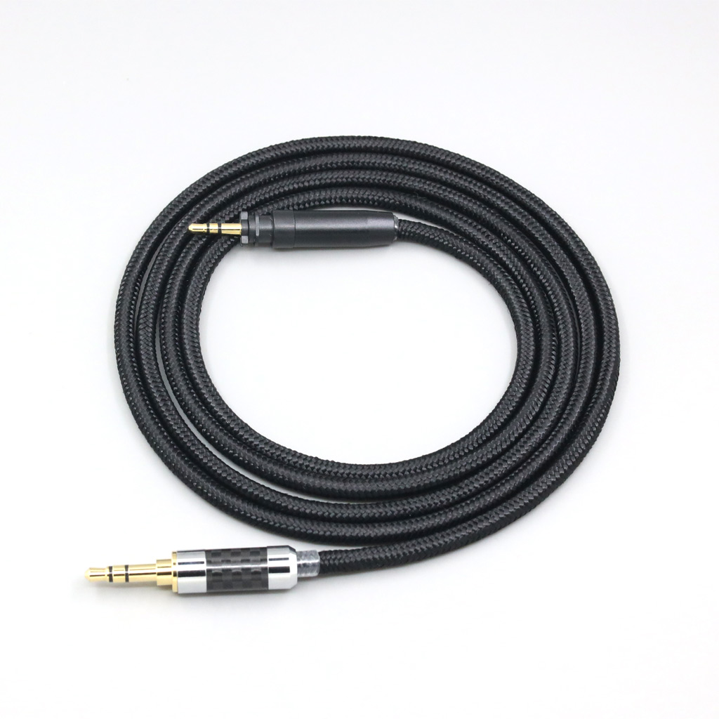 Black Super Soft Headphone Nylon OFC Cable For Shure SRH440A SRH840A Headphone Earphone