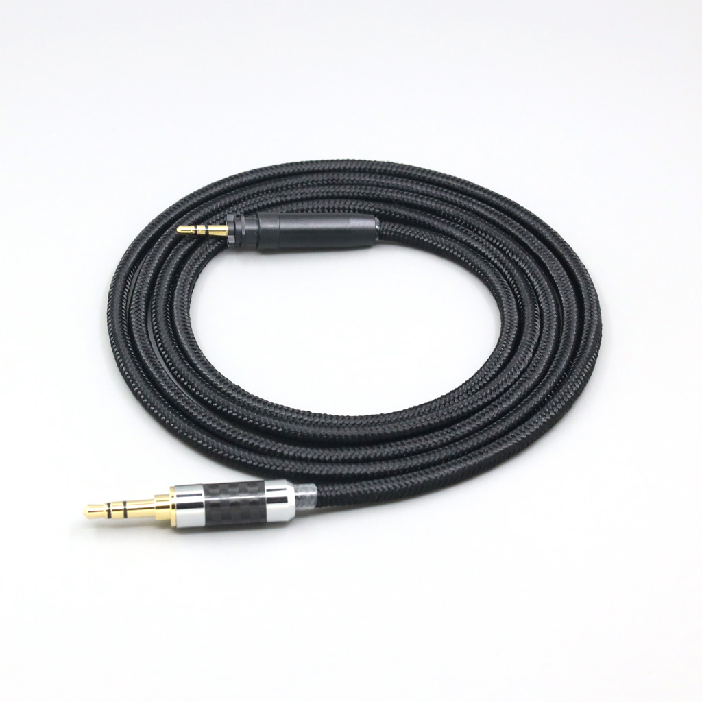 Black Super Soft Headphone Nylon OFC Cable For Shure SRH440A SRH840A Headphone Earphone