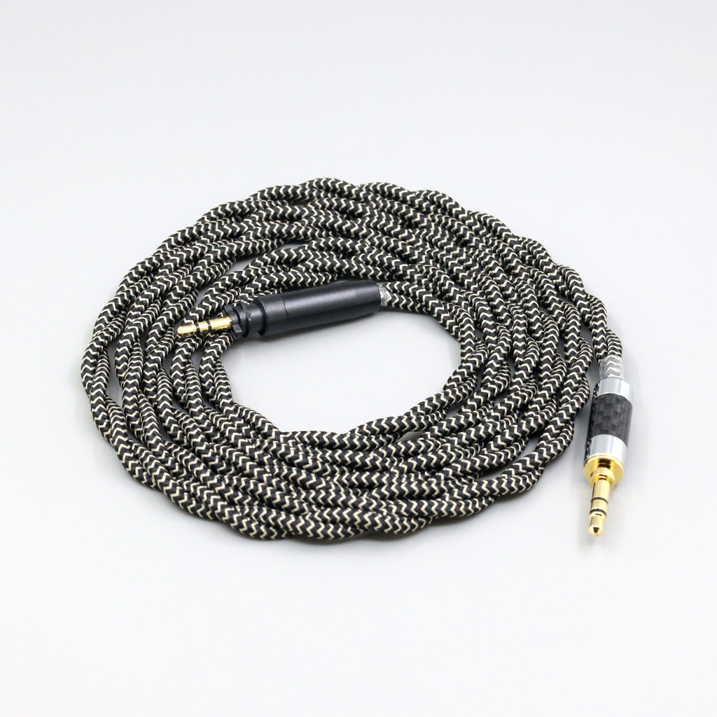 2 Core 2.8mm Litz OFC Earphone Shield Braided Sleeve Cable For Shure SRH440A SRH840A Headphone Earphone headphone