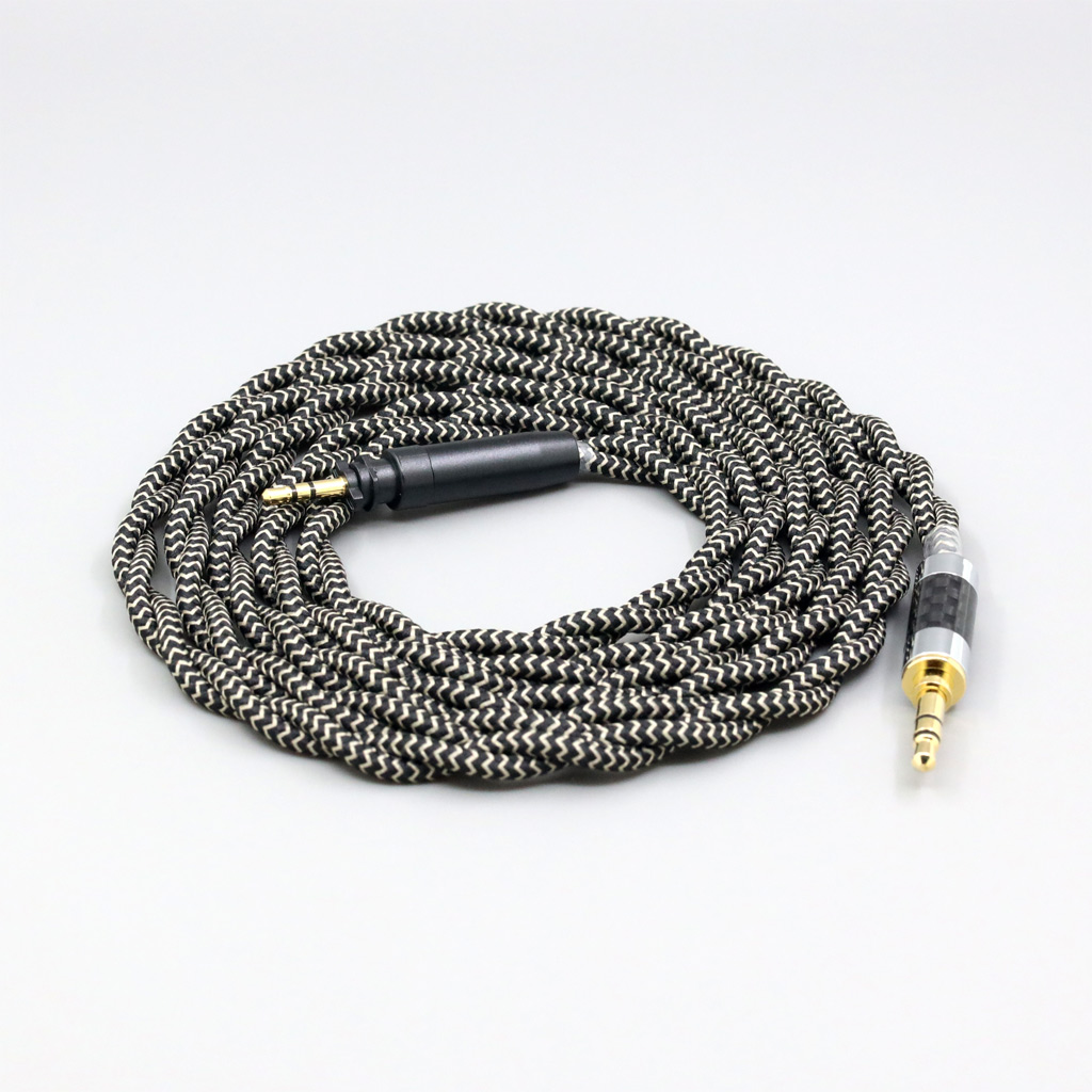 2 Core 2.8mm Litz OFC Earphone Shield Braided Sleeve Cable For Shure SRH440A SRH840A Headphone Earphone headphone