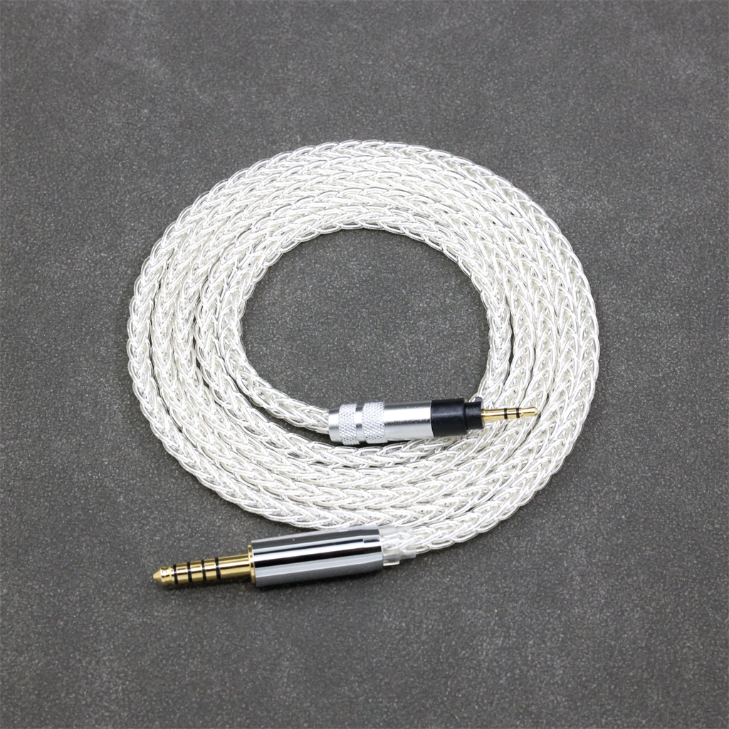 99% Pure Silver 8 Core Earphone Cable For Sennheiser Urbanite XL On/Over Ear