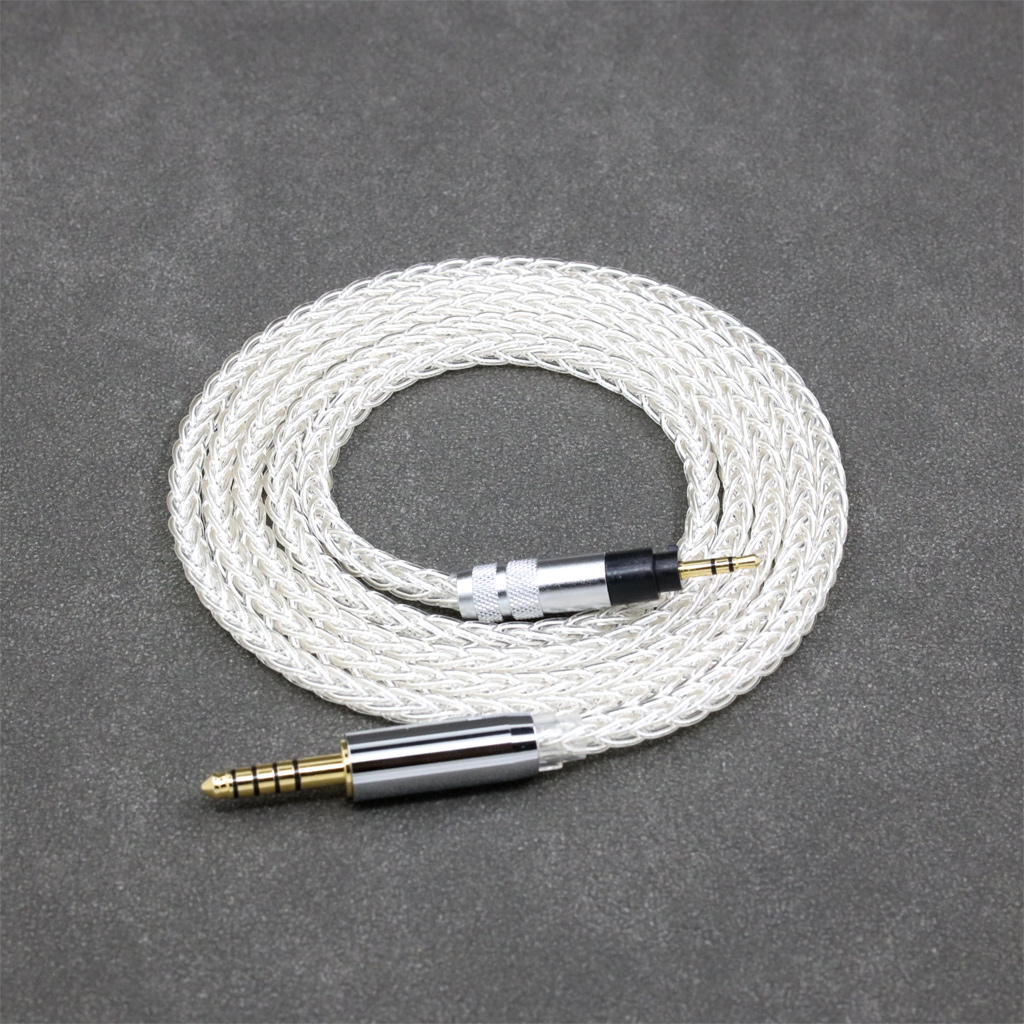 99% Pure Silver 8 Core Earphone Cable For Sennheiser Urbanite XL On/Over Ear
