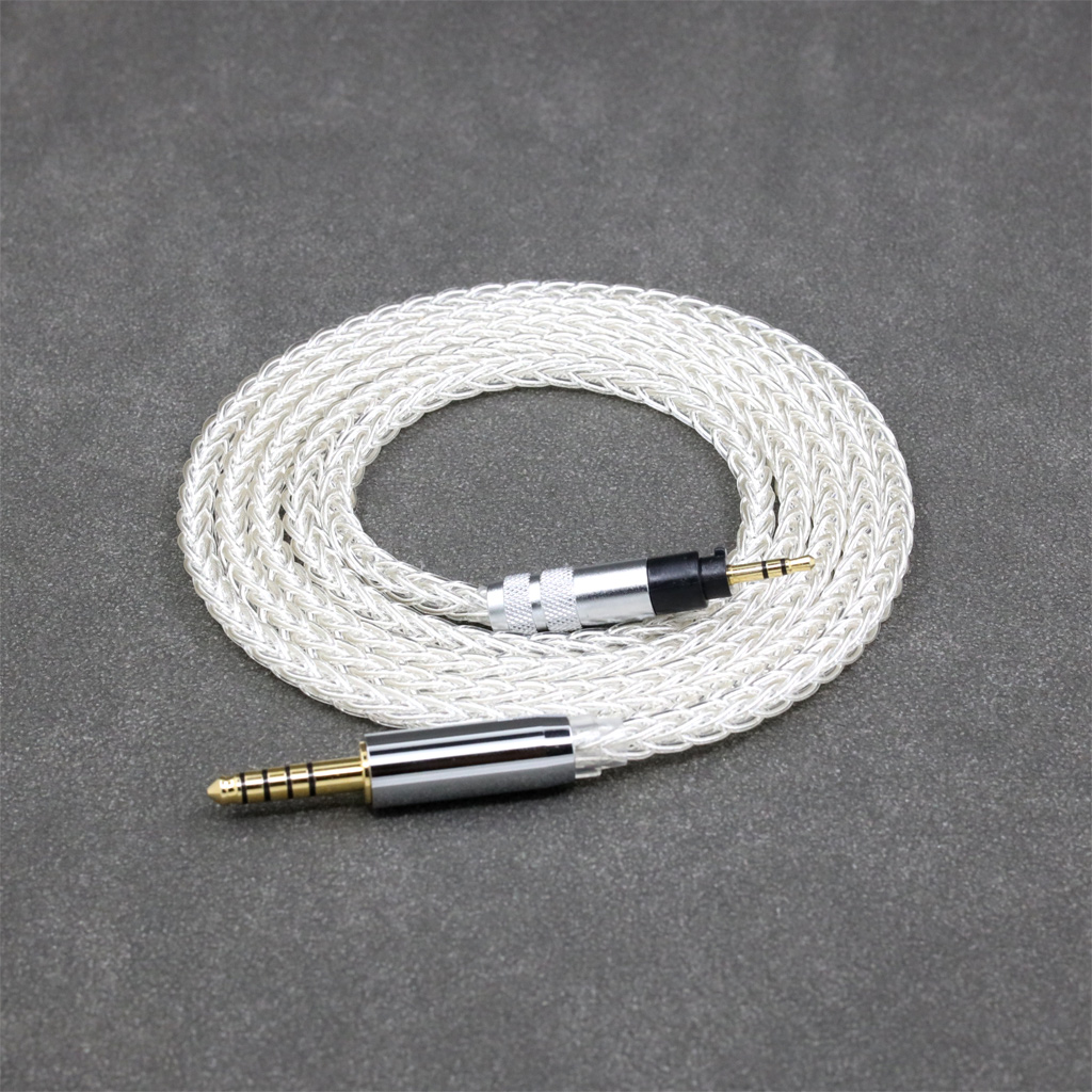 99% Pure Silver 8 Core Earphone Cable For Sennheiser Urbanite XL On/Over Ear