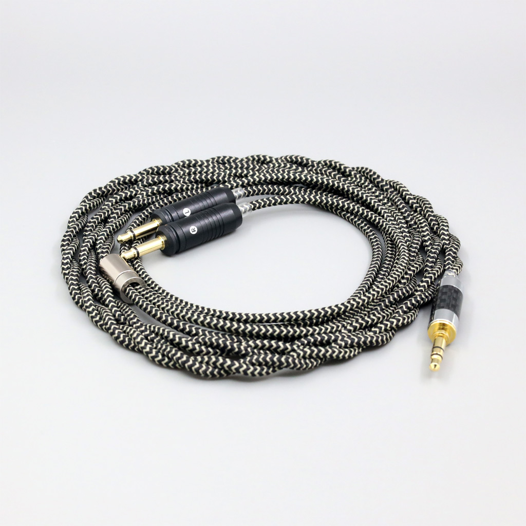 2 Core 2.8mm Litz OFC Earphone Shield Braided Cable For Focal Clear Elear Elex Elegia Stellia Celestee radiance