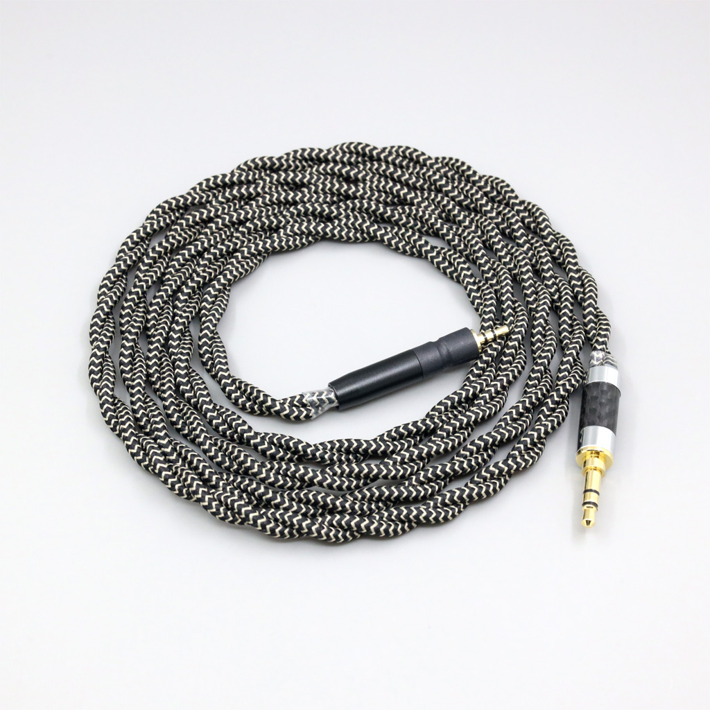 2 Core 2.8mm Litz OFC Earphone Shield Braided Sleeve Cable For Sennheiser G4me Game One Zero PC 373D GSP 350 500 600 