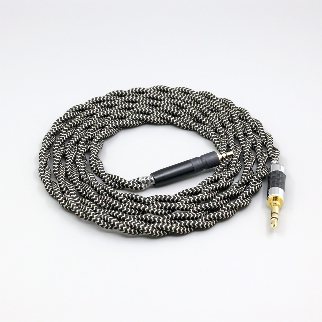 2 Core 2.8mm Litz OFC Earphone Shield Braided Sleeve Cable For Sennheiser G4me Game One Zero PC 373D GSP 350 500 600 