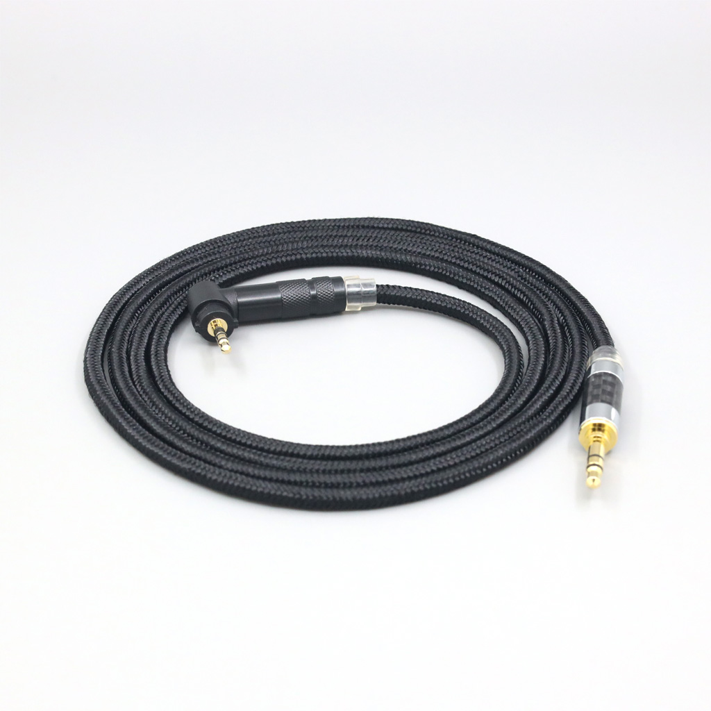 Black Super Soft Headphone Nylon OFC Cable For Fostex T50RP 50TH Anniversary RP Stereo Earphone