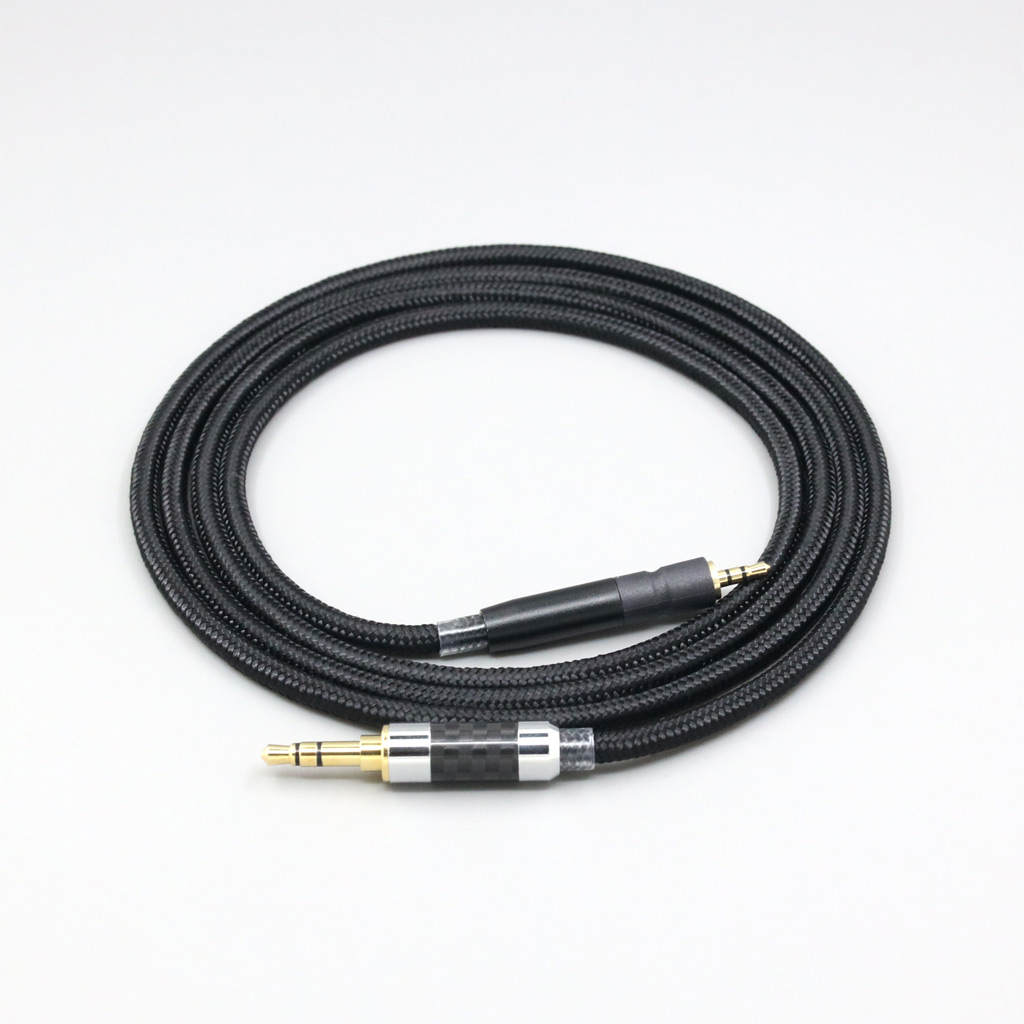 Black Super Soft Headphone Nylon OFC Cable For Sennheiser G4me Game One Zero PC 373D GSP 350 500 600