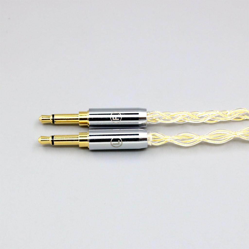 8 Core 99% 7n Pure Silver 24k Gold Plated Earphone Cable For Hifiman Sundara Ananda HE1000se HE6se he400se Arya He-35x