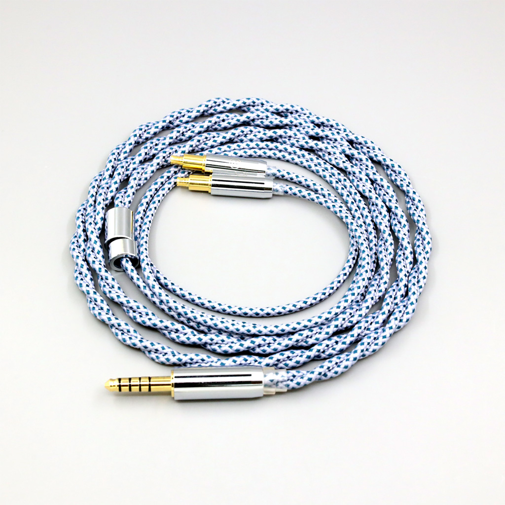 99% Pure Silver Mix Graphene OCC Shielding Earphone Cable For Audio Technica ATH-ADX5000 ATH-MSR7b 770H 990H A2DC
