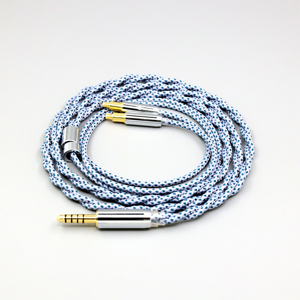 99% Pure Silver Mix Graphene OCC Shielding Earphone Cable For Audio Technica ATH-ADX5000 ATH-MSR7b 770H 990H A2DC