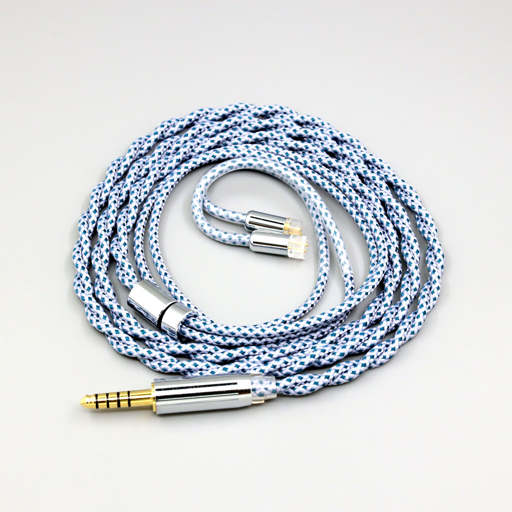 99% Pure Silver Mix Graphene OCC Shielding Earphone Cable For UE Live UE6Pro Lighting SUPERBAX IPX
