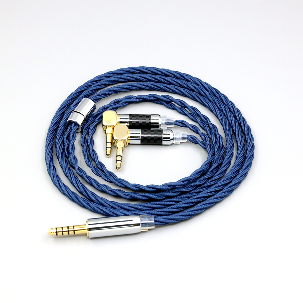 99% Pure Silver OCC Graphene Alloy Full Sleeved Earphone Cable For Verum 1 One Headphone Headset L Shape 3.5mm Pin
