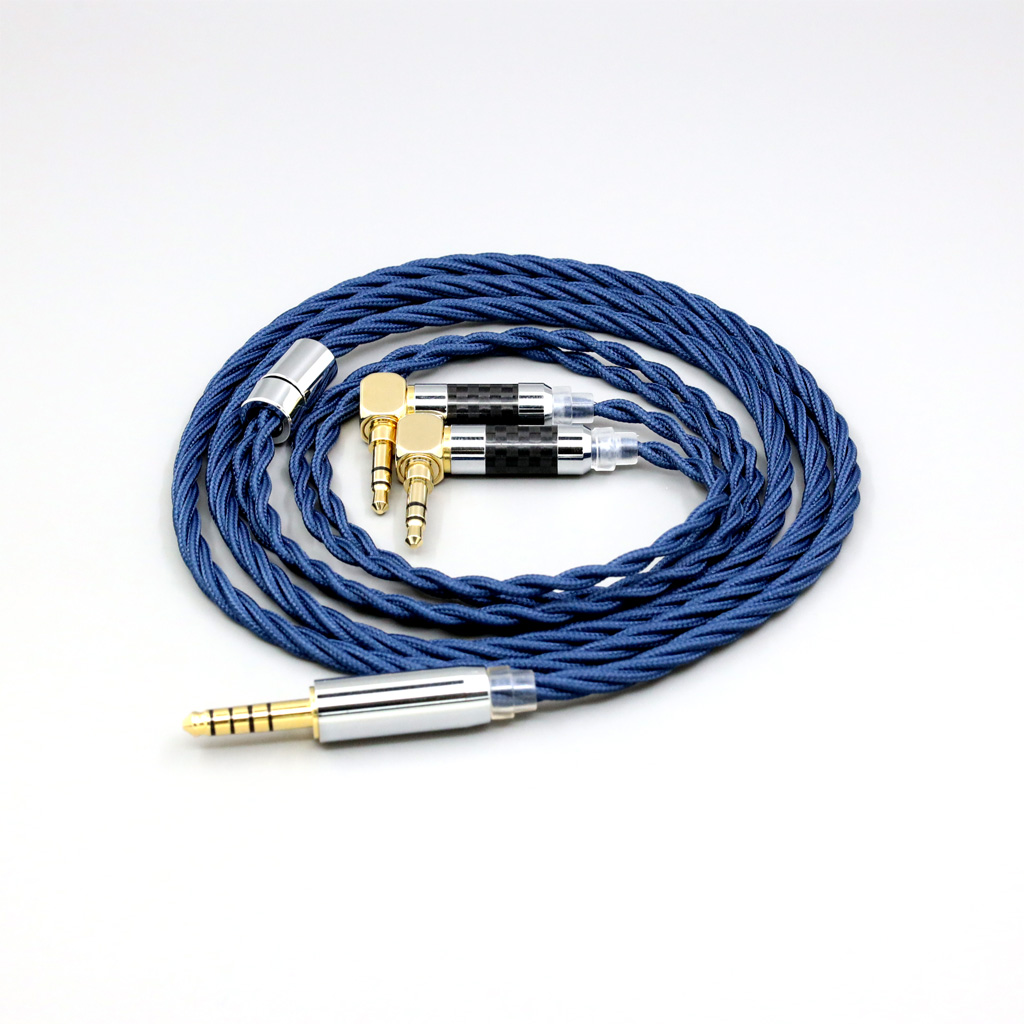 99% Pure Silver OCC Graphene Alloy Full Sleeved Earphone Cable For Verum 1 One Headphone Headset L Shape 3.5mm Pin