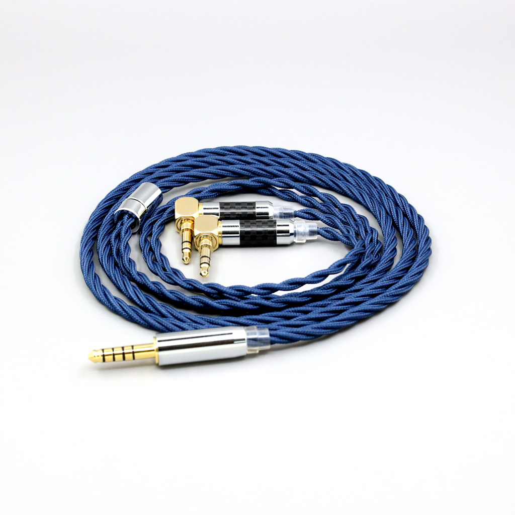 99% Pure Silver OCC Graphene Alloy Full Sleeved Earphone Cable For Verum 1 One Headphone Headset L Shape 3.5mm Pin