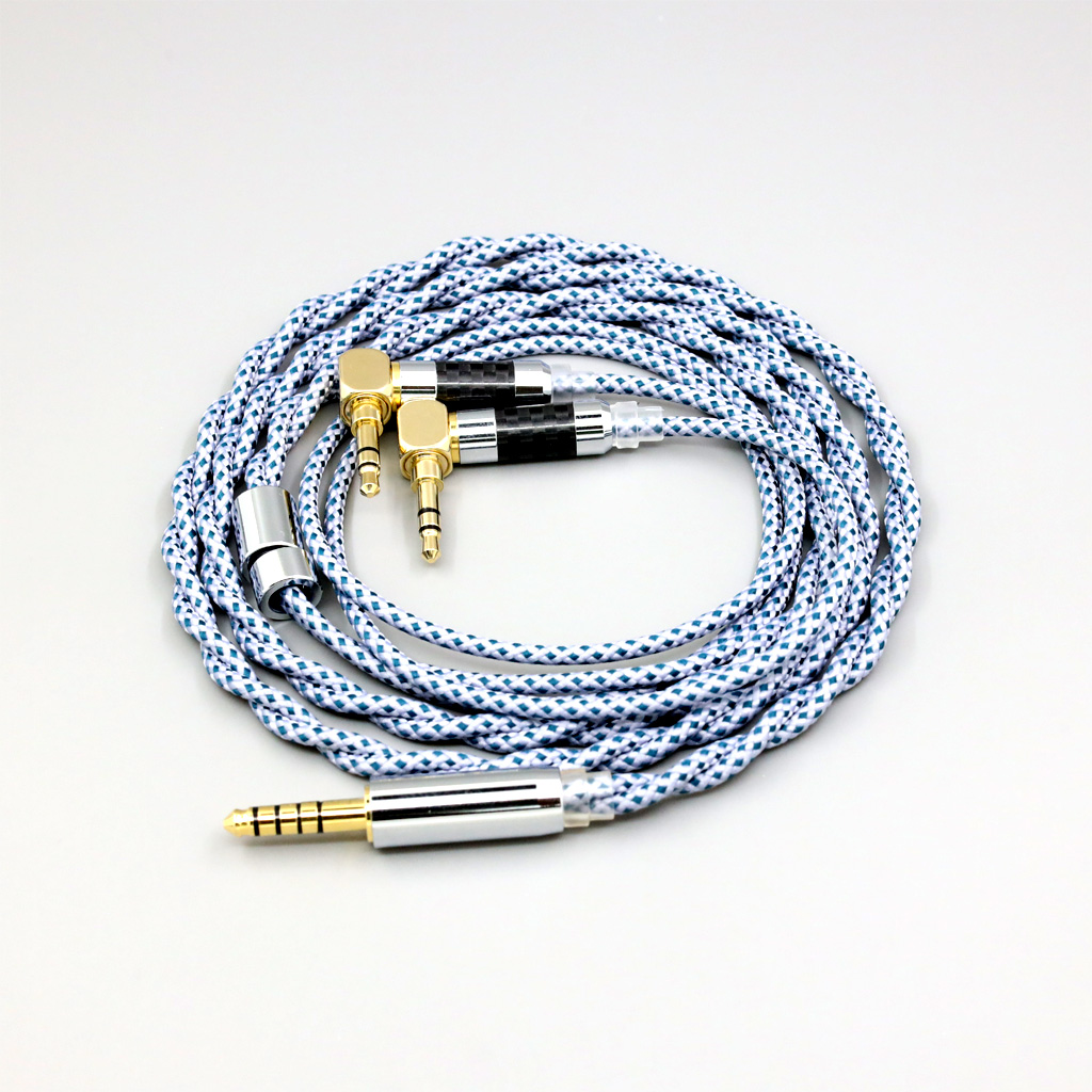 99% Pure Silver Mix Graphene OCC Shielding Earphone Cable For Verum 1 One Headphone Headset L Shape 3.5mm Pin