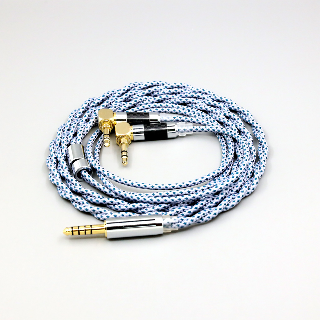 99% Pure Silver Mix Graphene OCC Shielding Earphone Cable For Verum 1 One Headphone Headset L Shape 3.5mm Pin