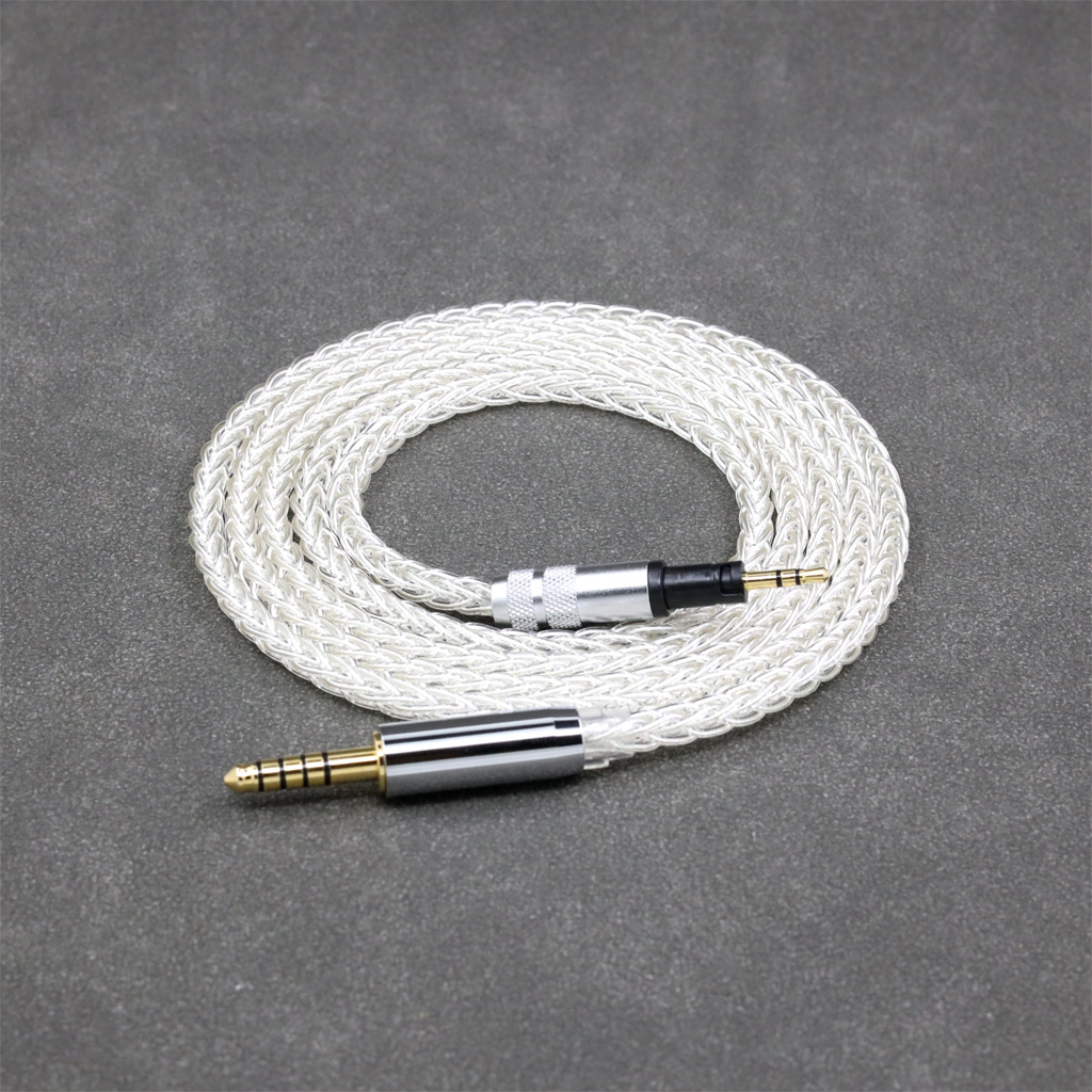 99% Pure Silver 8 Core Earphone Cable For Sennheiser Momentum 1.0 2.0 On-Ear Headphones