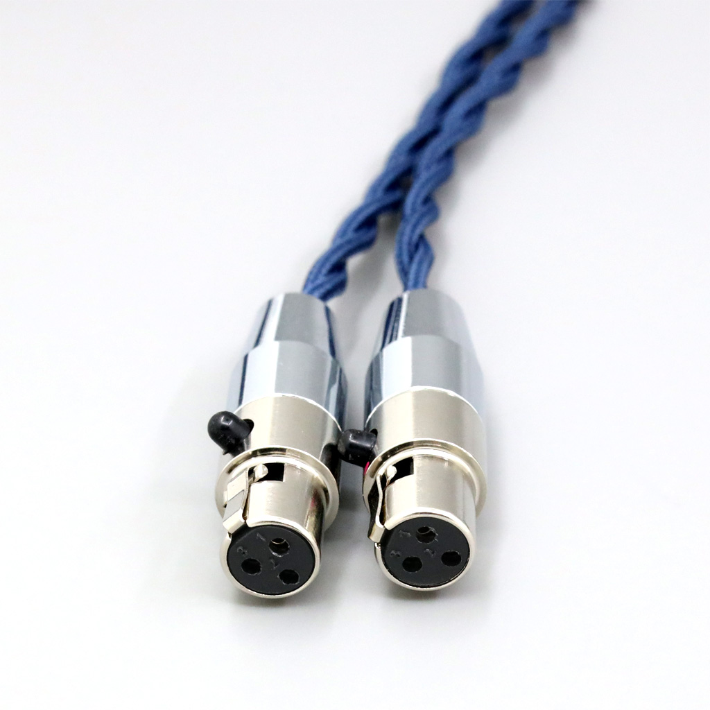 99% Pure Silver OCC Graphene Alloy Full Sleeved Earphone Cable For Abyss AB 1266 Phi TC Dual Mini xlr 3 pin head(amame)