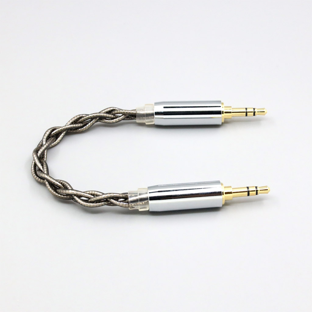 3.5mm Male To 3.5mm Male 99% Pure Silver Palladium + Graphene Gold Earphone Cable 