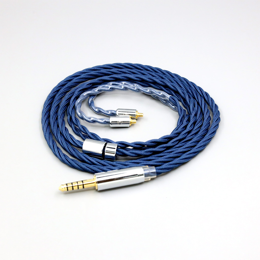 99% Pure Silver OCC Graphene Alloy Full Sleeved Earphone Cable For Dunu T5 Titan 3 T3 (Increase Length MMCX) 4 cores 1.8