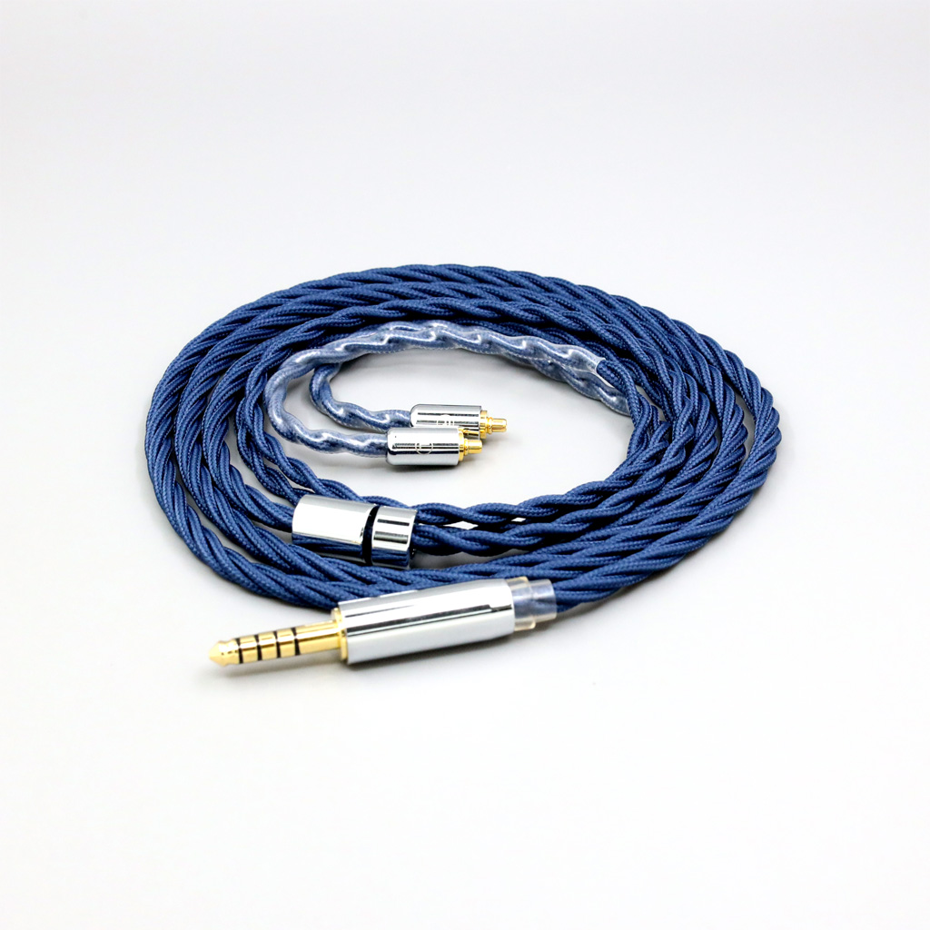 99% Pure Silver OCC Graphene Alloy Full Sleeved Earphone Cable For Dunu T5 Titan 3 T3 (Increase Length MMCX) 4 cores 1.8