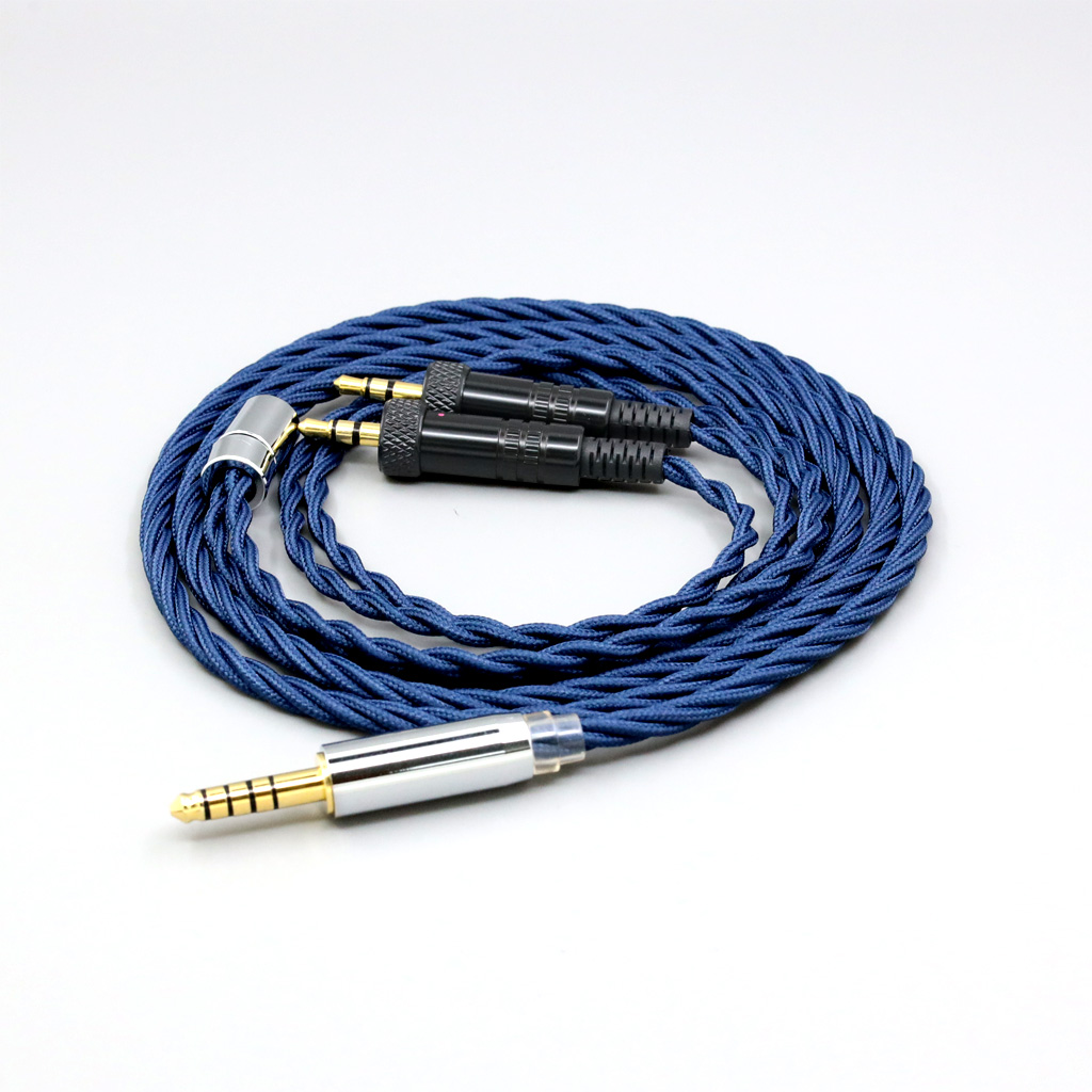 99% Pure Silver OCC Graphene Alloy Full Sleeved Earphone Cable For Sony MDR-Z1R MDR-Z7 MDR-Z7M2 With Screw To Fix