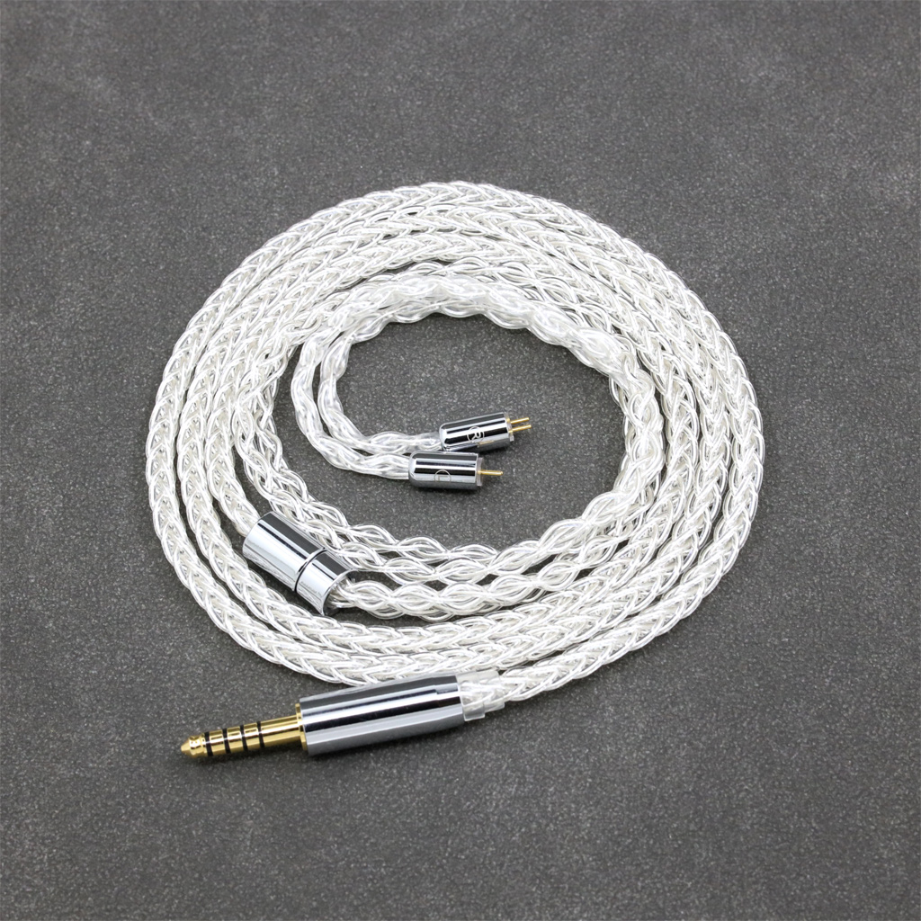 8 Core 99% 7n Pure Silver Palladium Earphone Cable For 0.78mm Flat Step JH Audio JH16 Pro JH11 Pro 5 6 7 2pin