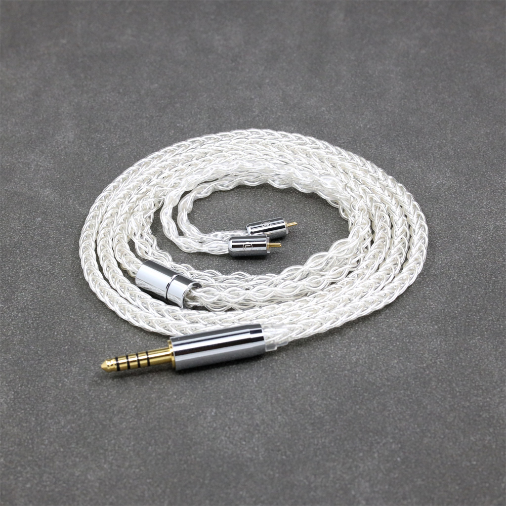 8 Core 99% 7n Pure Silver Palladium Earphone Cable For 0.78mm Flat Step JH Audio JH16 Pro JH11 Pro 5 6 7 2pin
