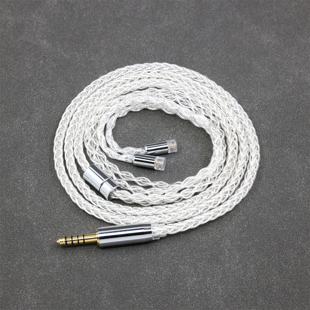 8 Core 99% 7n Pure Silver Palladium Earphone Cable For Sennheiser IE8 IE8i IE80 IE80s Metal Pin