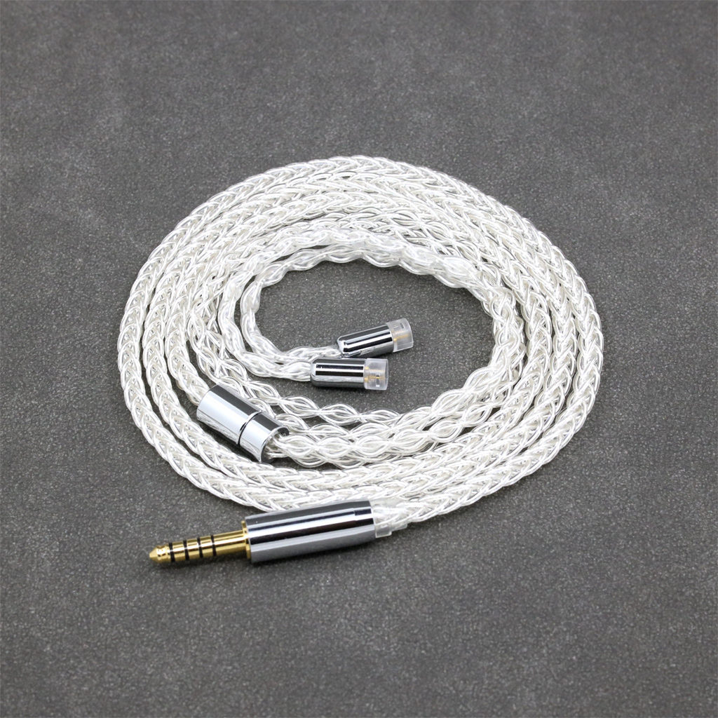 8 Core 99% 7n Pure Silver Palladium Earphone Cable For Sennheiser IE8 IE8i IE80 IE80s Metal Pin