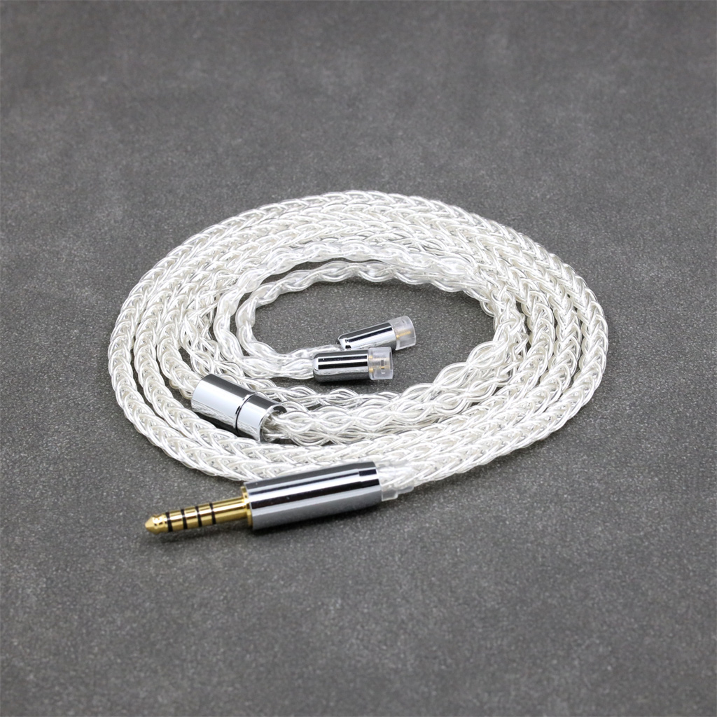 8 Core 99% 7n Pure Silver Palladium Earphone Cable For Sennheiser IE8 IE8i IE80 IE80s Metal Pin