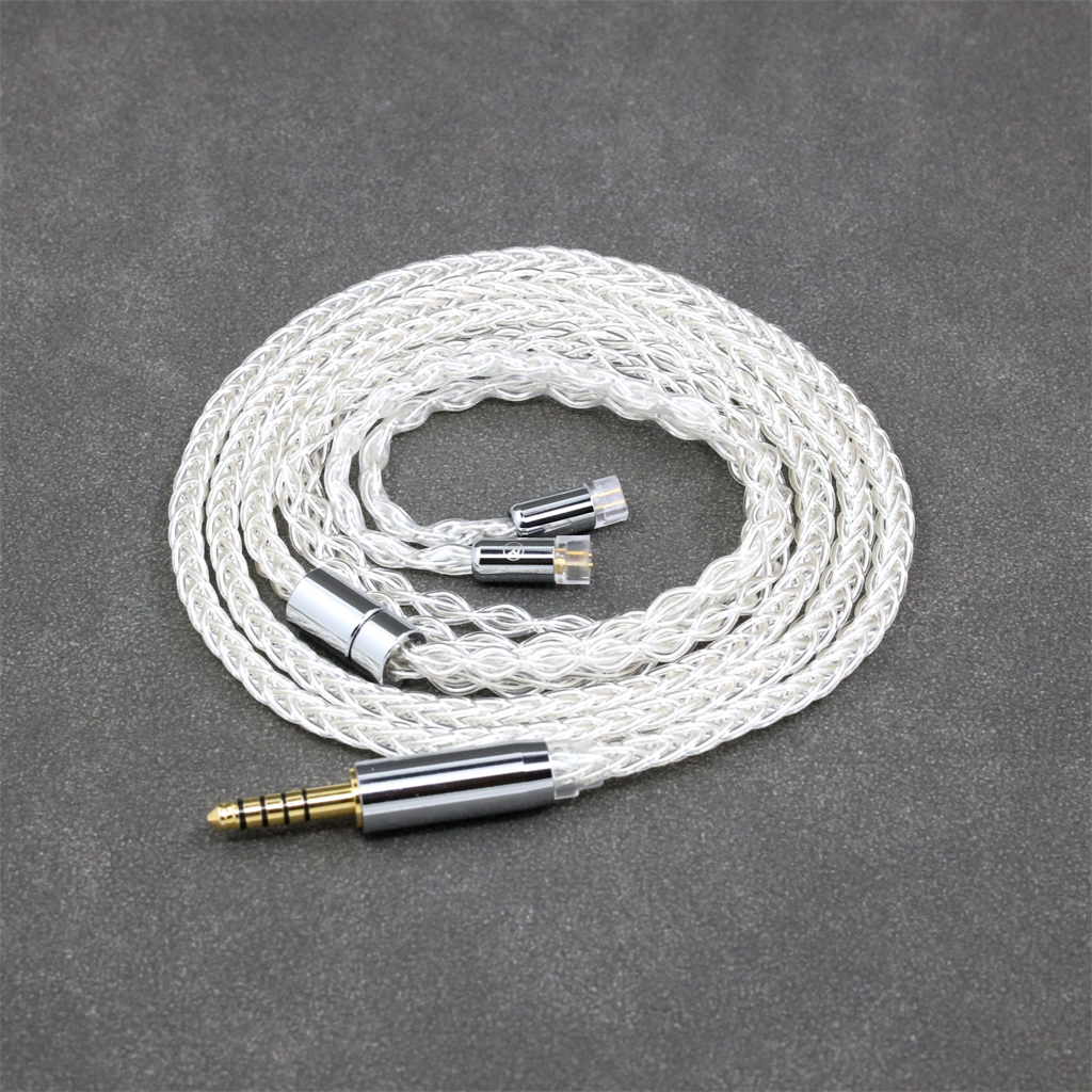 8 Core 99% 7n Pure Silver Palladium Earphone Cable For UE11 UE18 pro QDC Gemini Gemini-S Anole V3-C V3-S V6-C 0.78mm 2pin