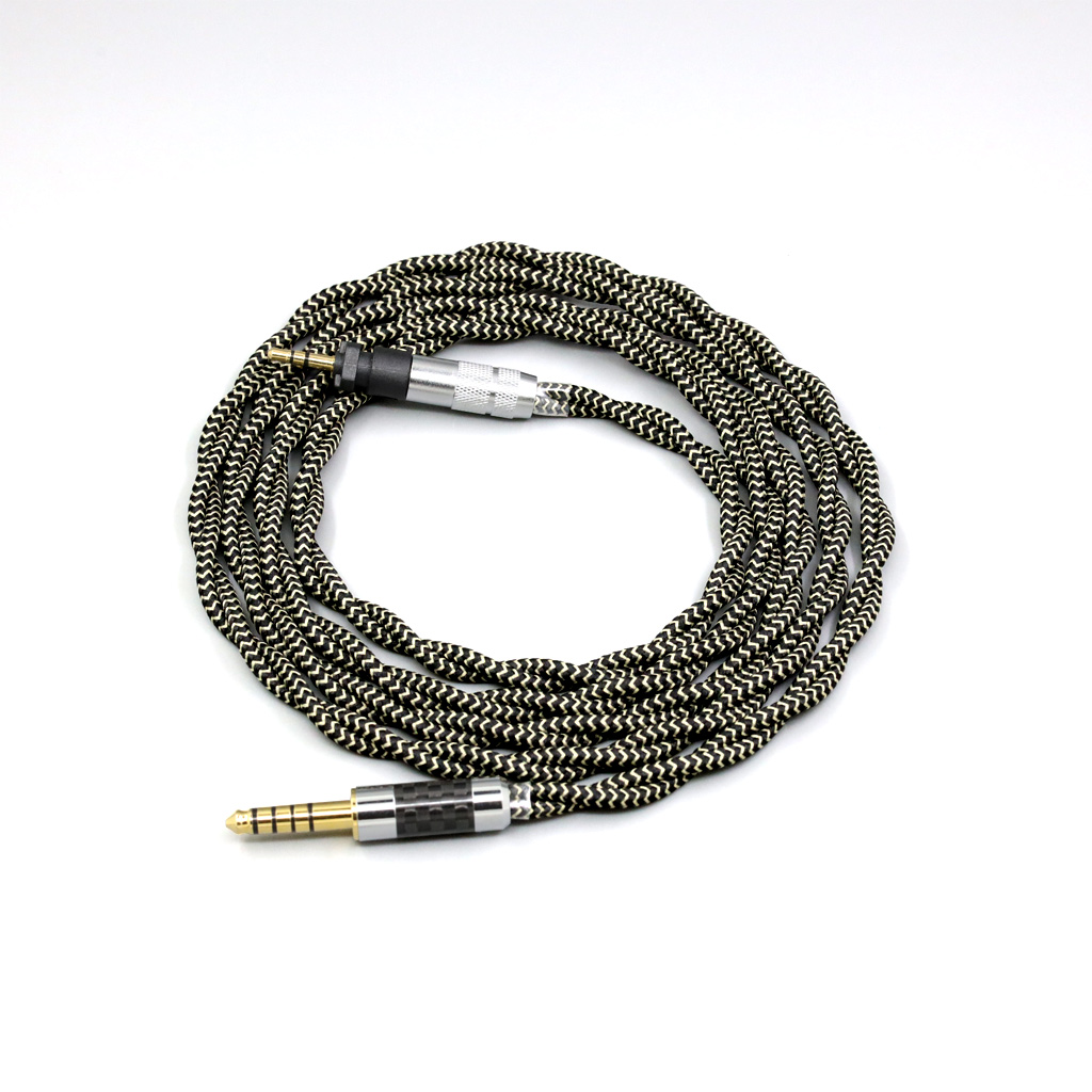 2 Core 2.8mm Litz OFC Earphone Braided Sleeve Cable For Shure SRH840 SRH940 SRH440 SRH750DJ Philips SHP9000 SHP8900 Headphone