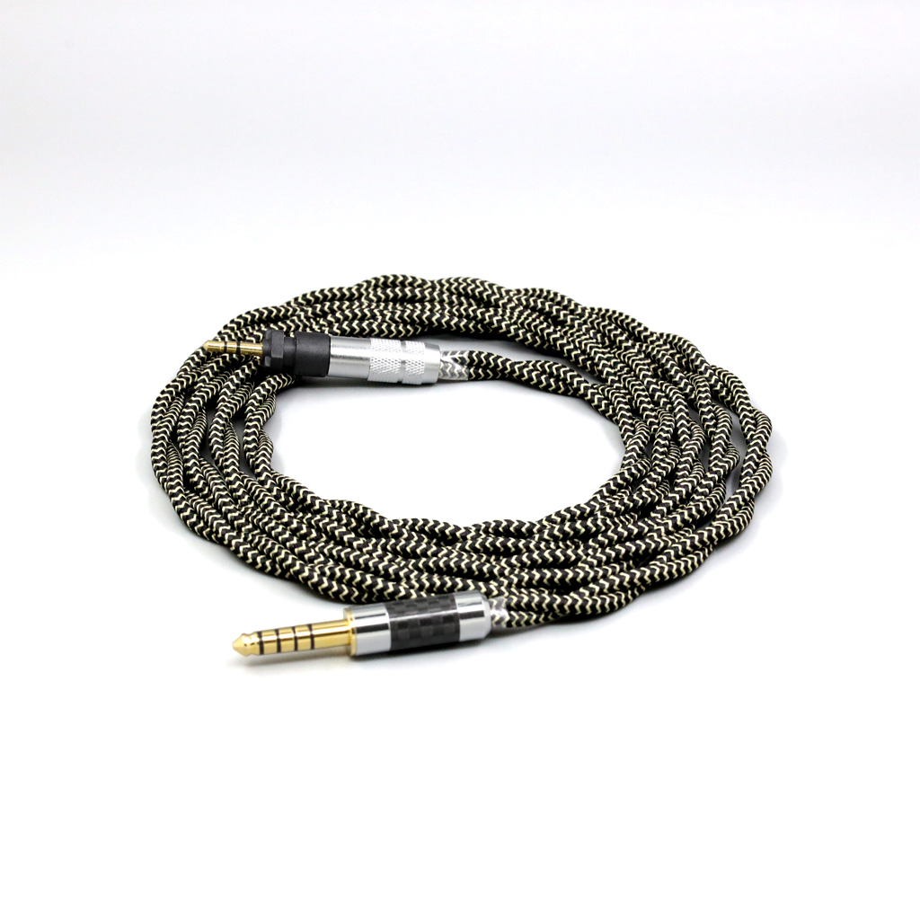 2 Core 2.8mm Litz OFC Earphone Braided Sleeve Cable For Shure SRH840 SRH940 SRH440 SRH750DJ Philips SHP9000 SHP8900 Headphone