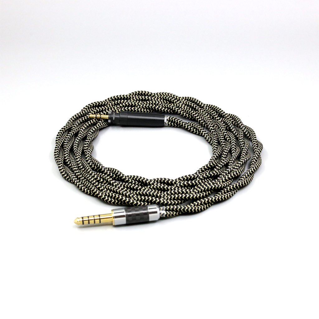 2 Core 2.8mm Litz OFC Earphone Shield Braided Sleeve Cable For Shure SRH440A SRH840A Headphone Earphone headphone